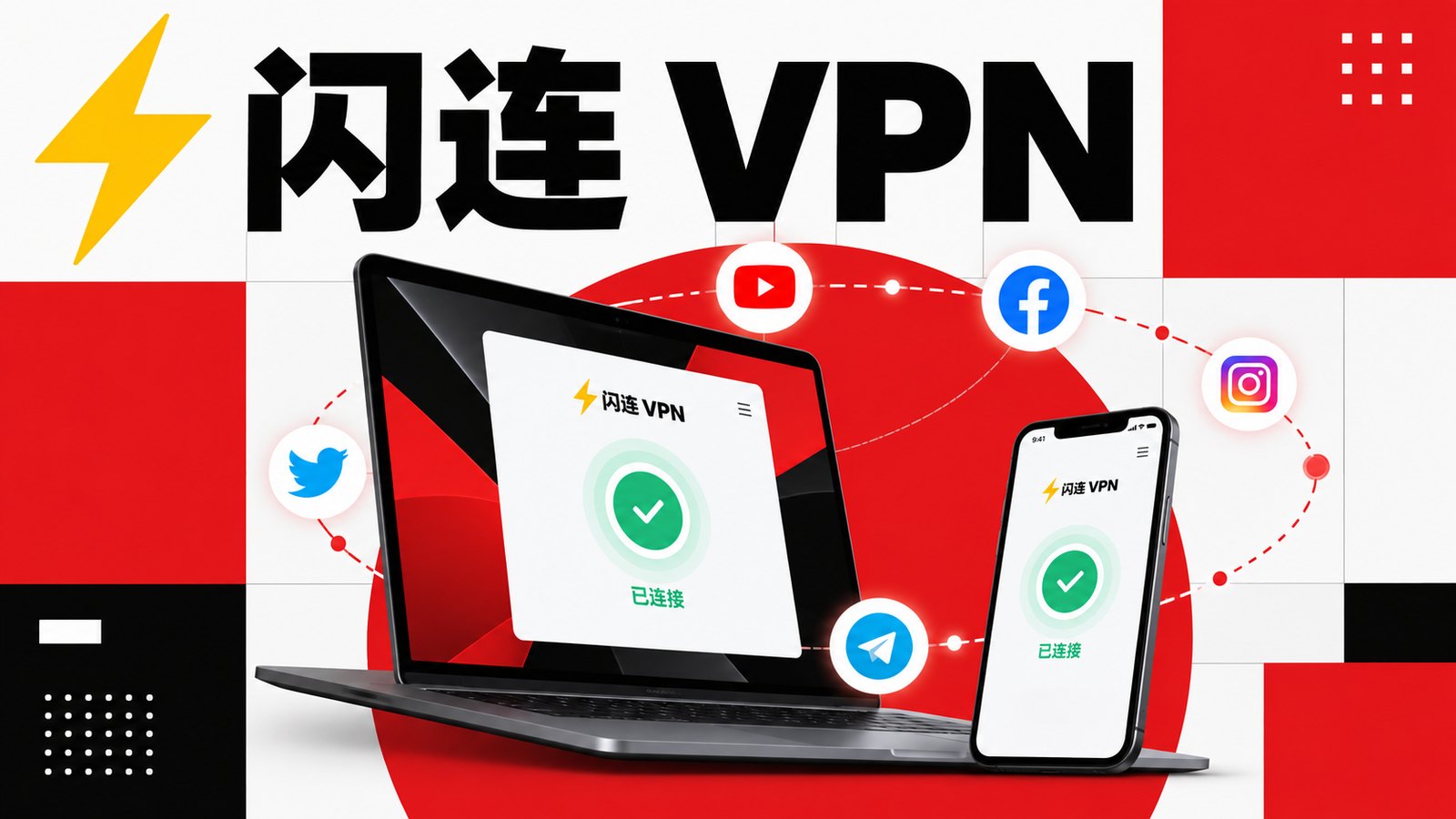 闪连VPN线路选择相关视觉