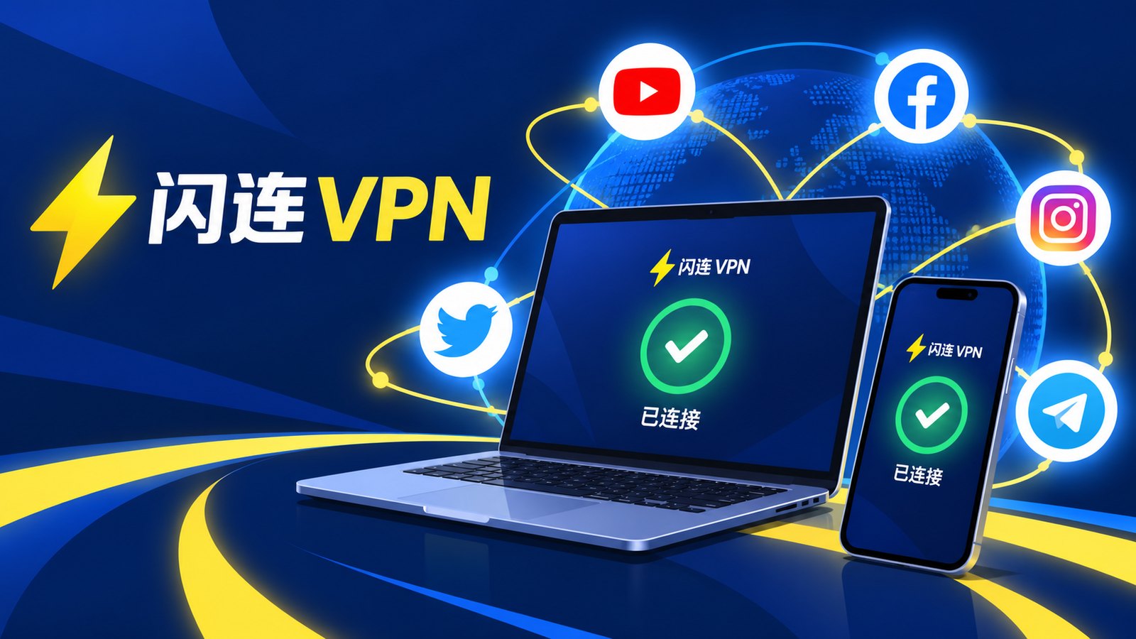 闪连VPN状态查看相关视觉